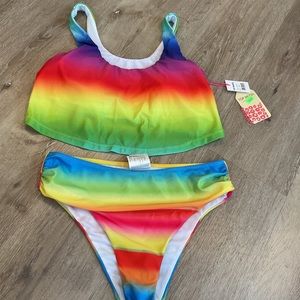 Top Model - 2-Pc Tankini Swimsuit - Rainbow - Ladies Size Medium